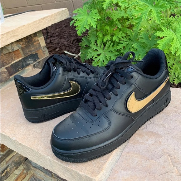 air force 1 removable swoosh black